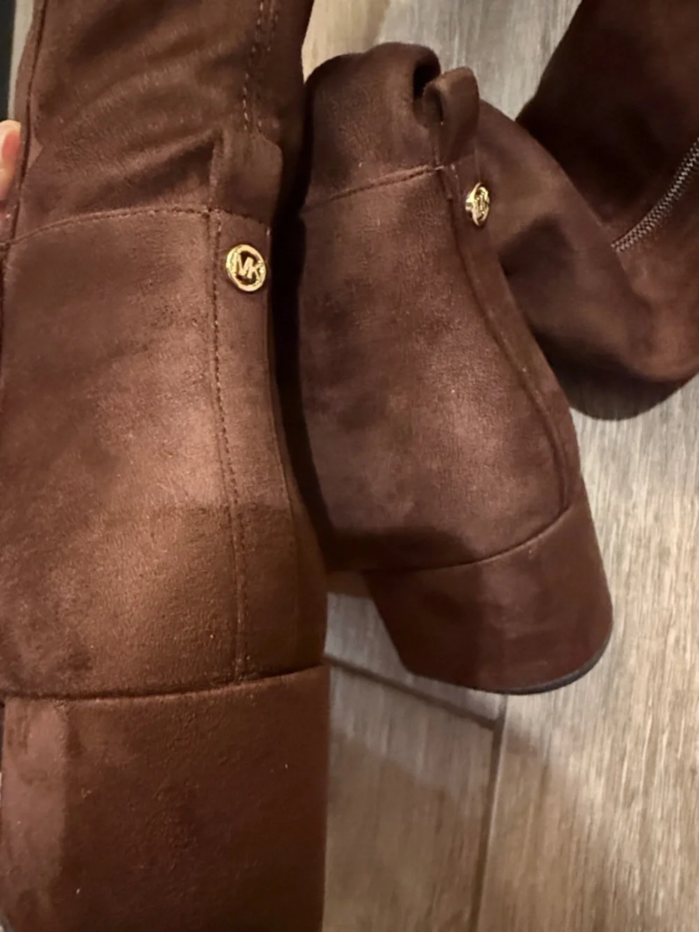 New Michael Kors Mocha Micro Suede Boots Sz 11 M - Picture 9 of 10